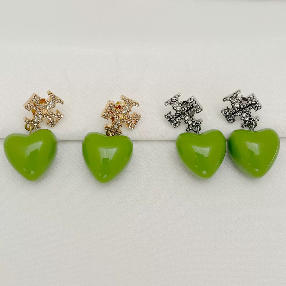 Tory Burch 3D Heart Letter Earrings